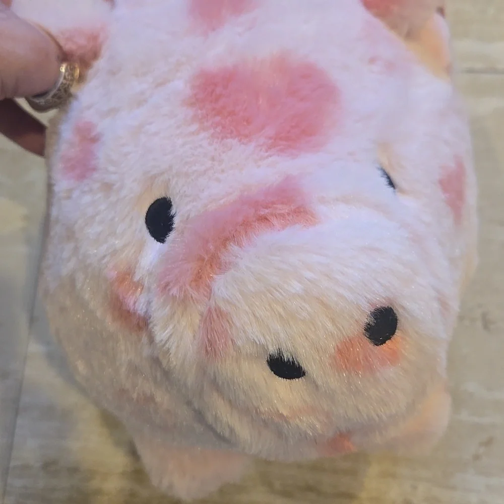 New Plush Piggy Bank with Hearts - Picture 2 of 8